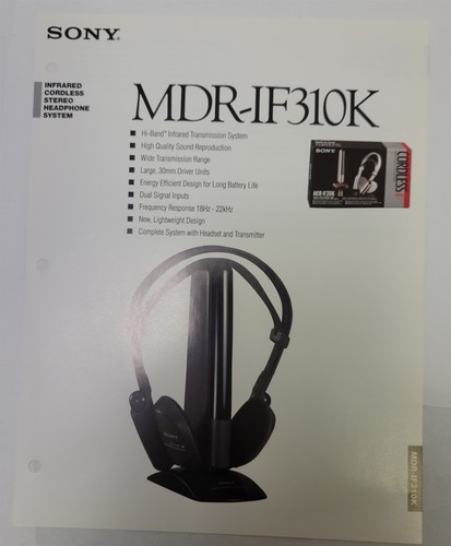1992 sony mdr if310k infrared - mdr-if310k,